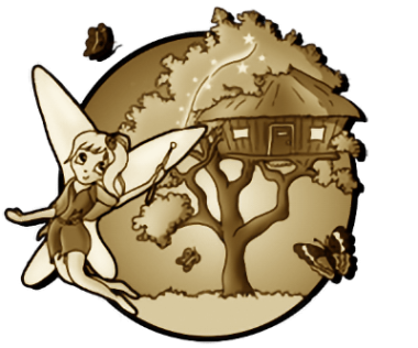 logo cabane de broceliande sepia